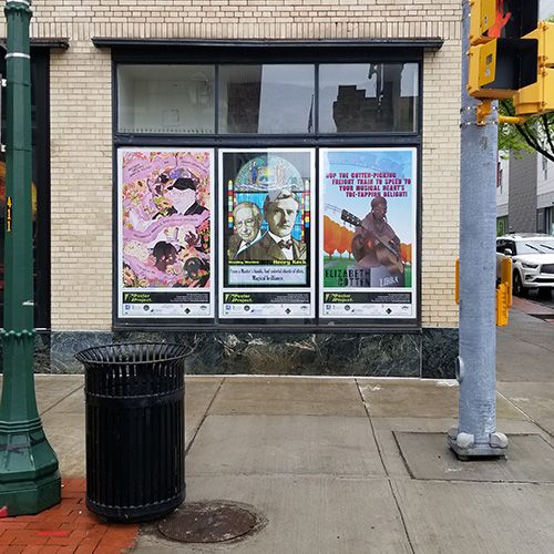 Poster Panel Installation at Landmark Theatre