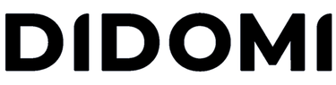 The image features a gray background with the word "DIDOMI" written in black letters across it. The contrast between the white and black colors makes the word stand out prominently against the backdrop.