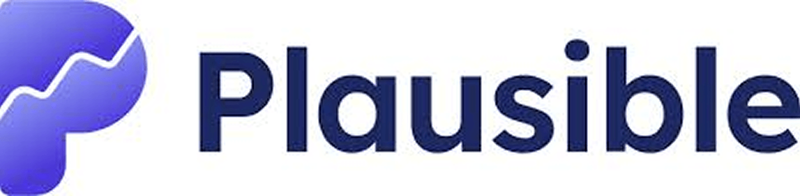 The image features a white banner with blue lettering that reads "plausible". The word "plausible" is written in a larger font size than the rest of the letters and stands out against the gray background. This design choice makes it easy to read and emphasizes the main message or name associated with the product or service being advertised.