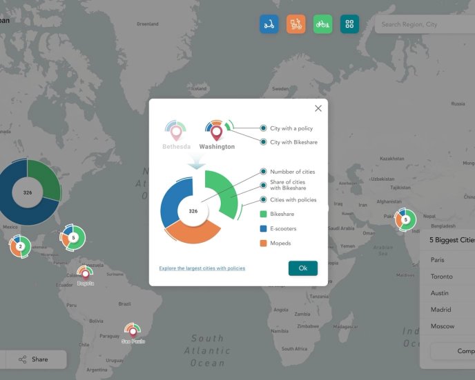 Darwin - WRI NUMO Interactive map pie chart modal window design