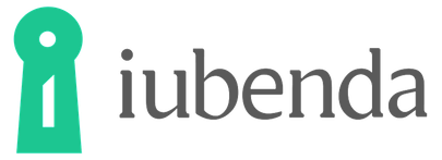 The image features an illustration of the word "Iubenda" written on a black background using a green key as a stylistic element. The key is positioned at the center of the image and is surrounded by a gray border. This unique design choice creates a visually striking contrast between the vibrant green key and the stark black background, making the word stand out prominently in the image.