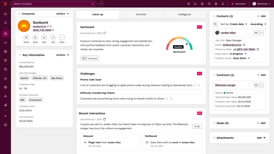 HubSpot AI: Integrated Marketing Workflow Automation | Interface