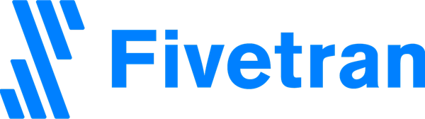 The image features a logo that reads "FIVETRAN" written in blue and green colors on a gray background. The logo is positioned at the top of the image with the word "FIVETRAN" clearly visible above it. The design elements are simple yet effective, making the logo easily recognizable for those who associate the brand name with the company.