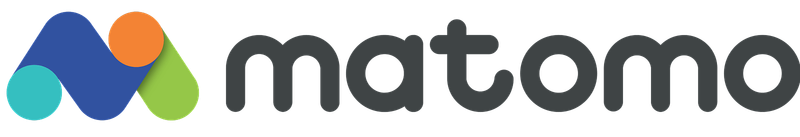 The image features a logo that is green and white with blue circles on it. The word "matomo" is written below the logo in black letters. This logo represents a company named Matomo, which could be related to technology or gaming.