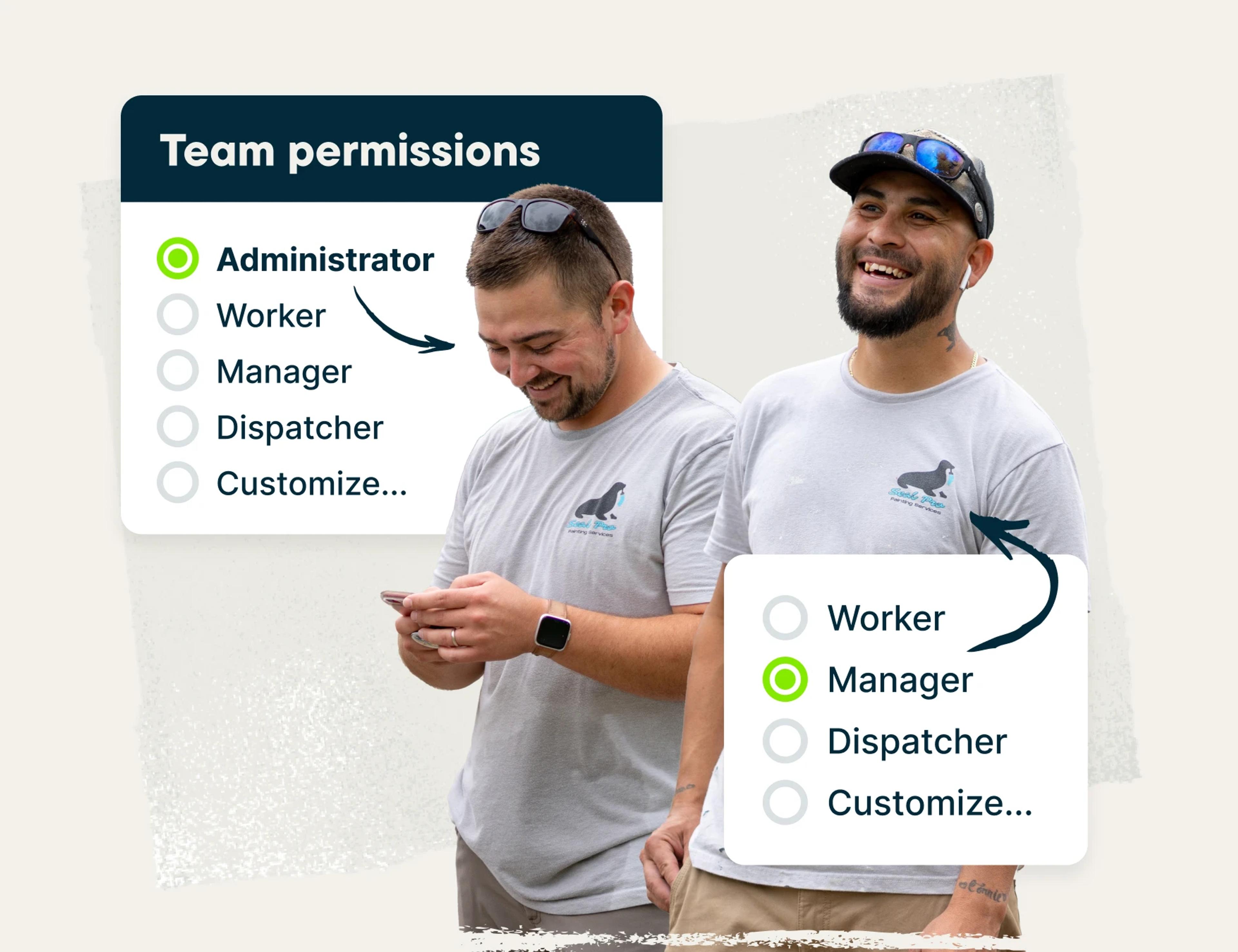 Keep employees organized with team access