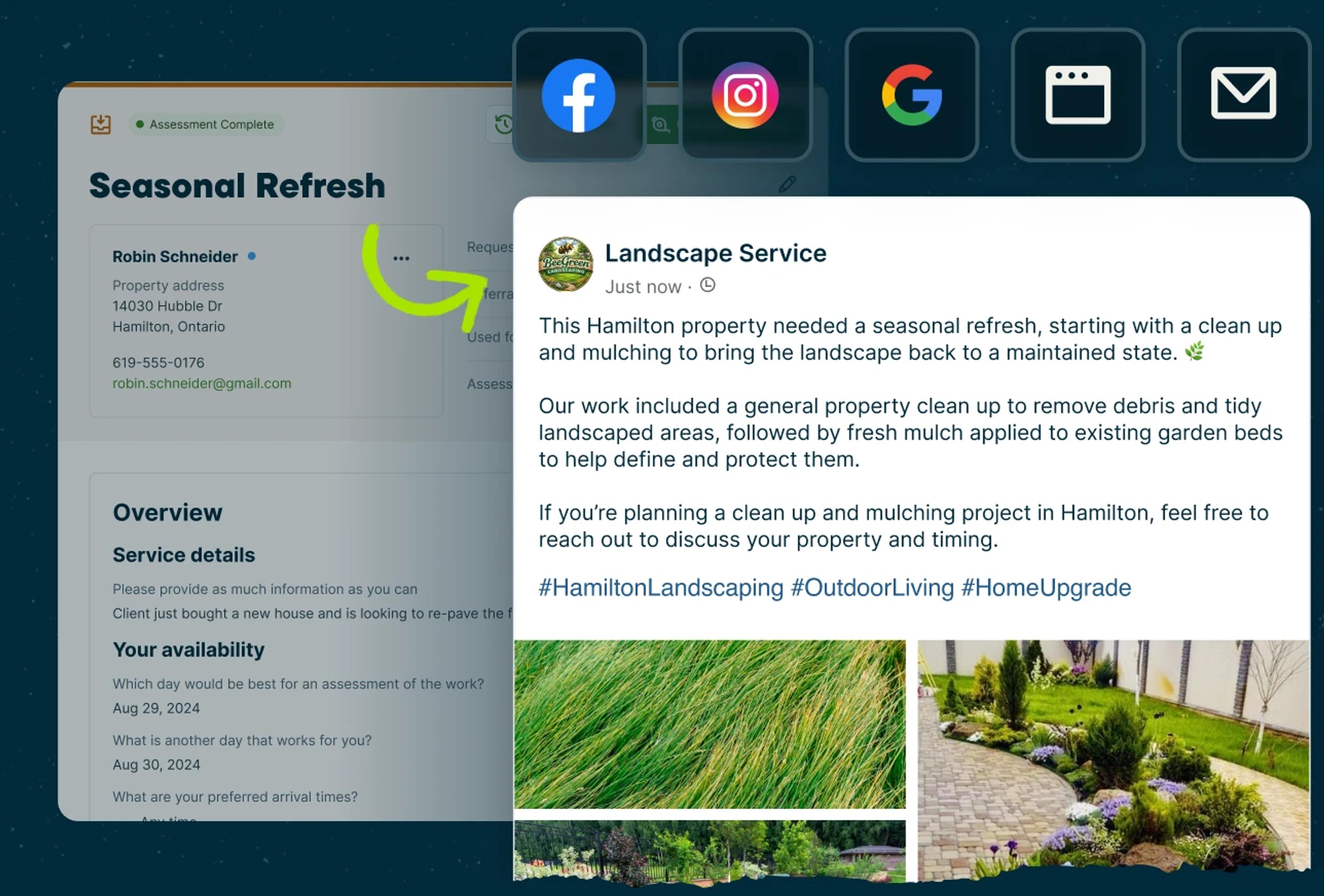 Jobber's Job showcase turns past jobs into lead-generating marketing content
