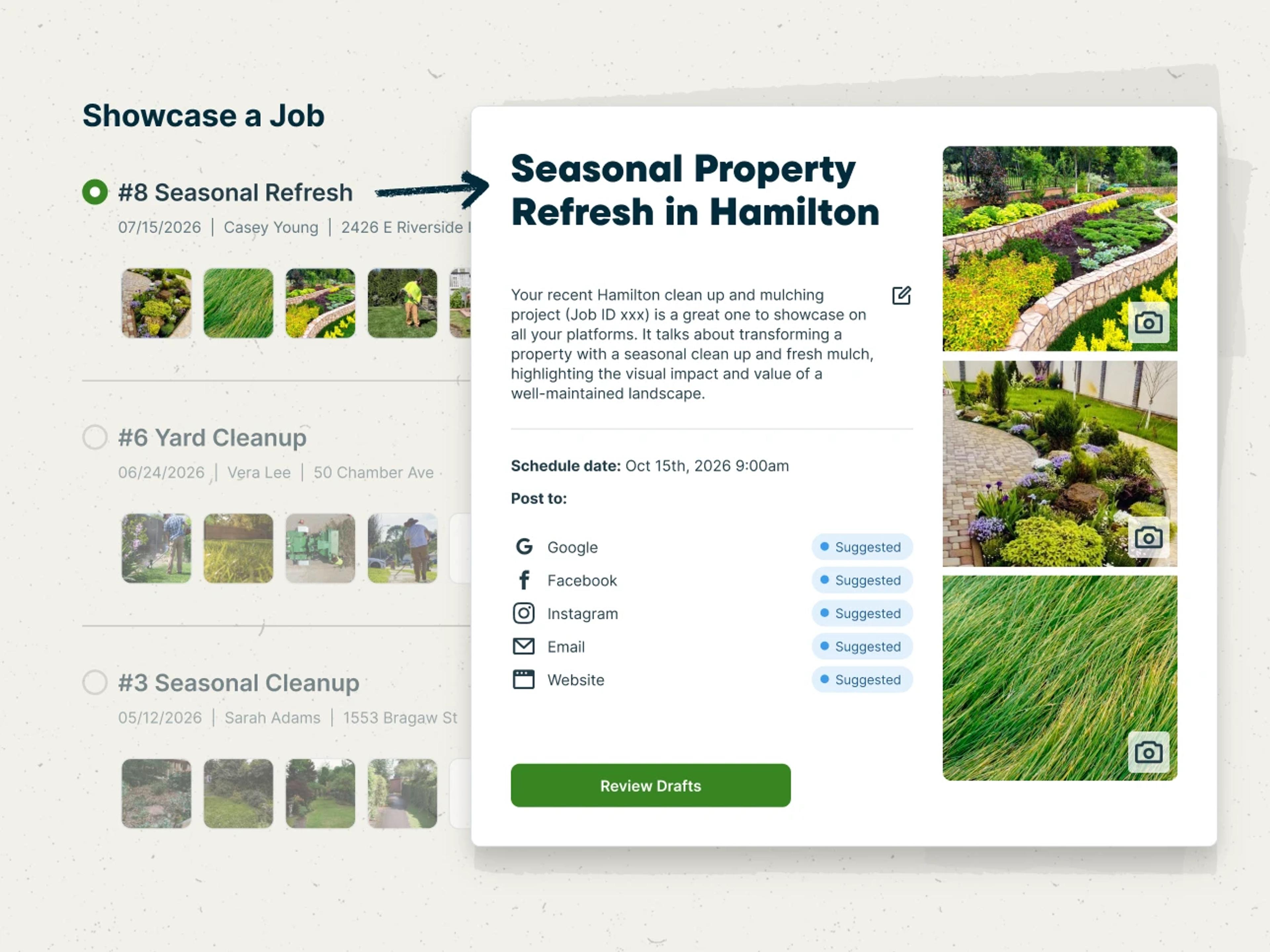 Showcase builder turns your jobs into great marketing content