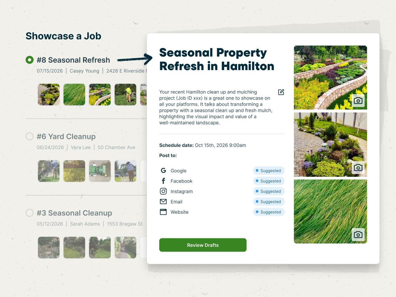 Showcase builder turns your jobs into great marketing content