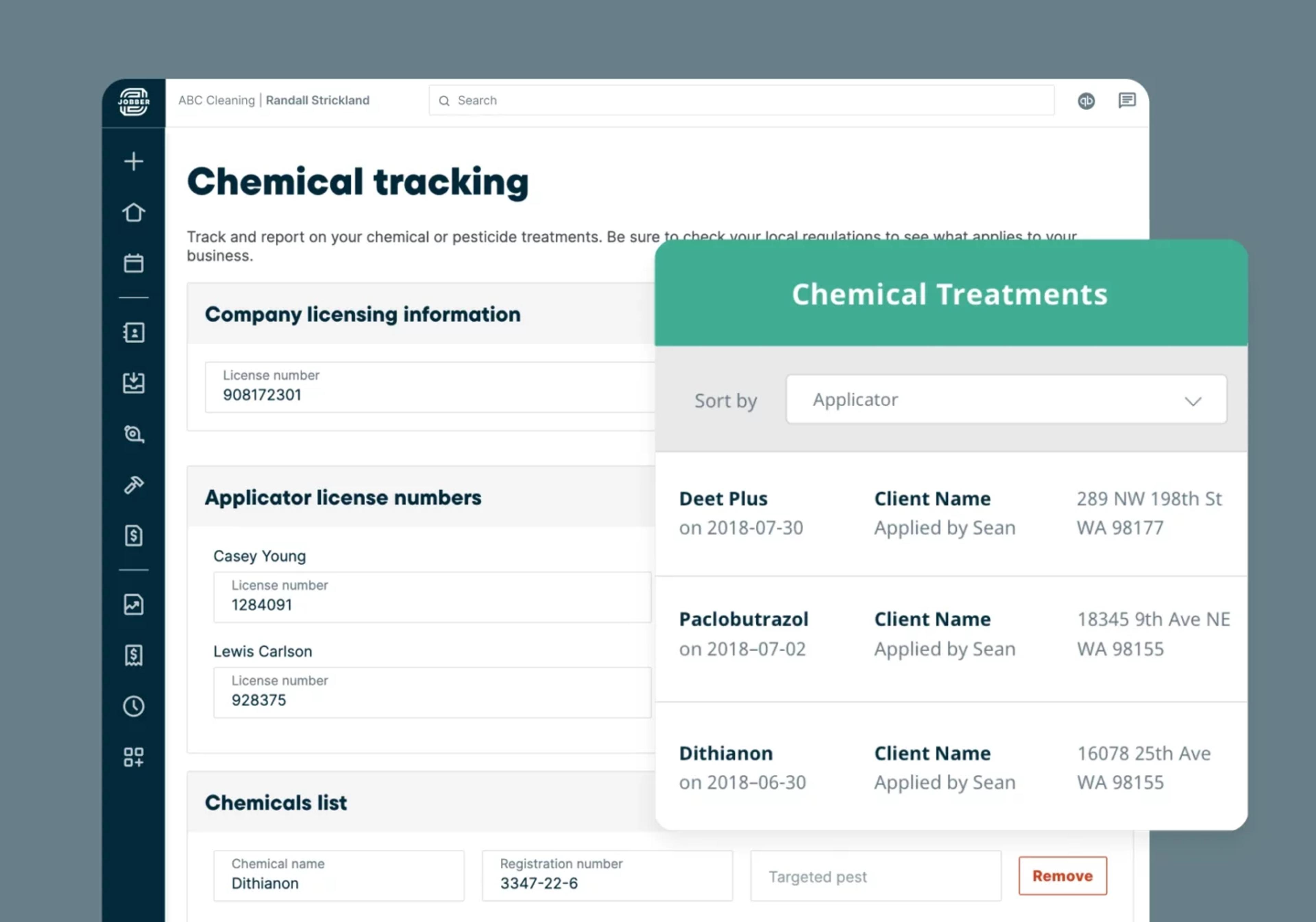 Chemical tracking