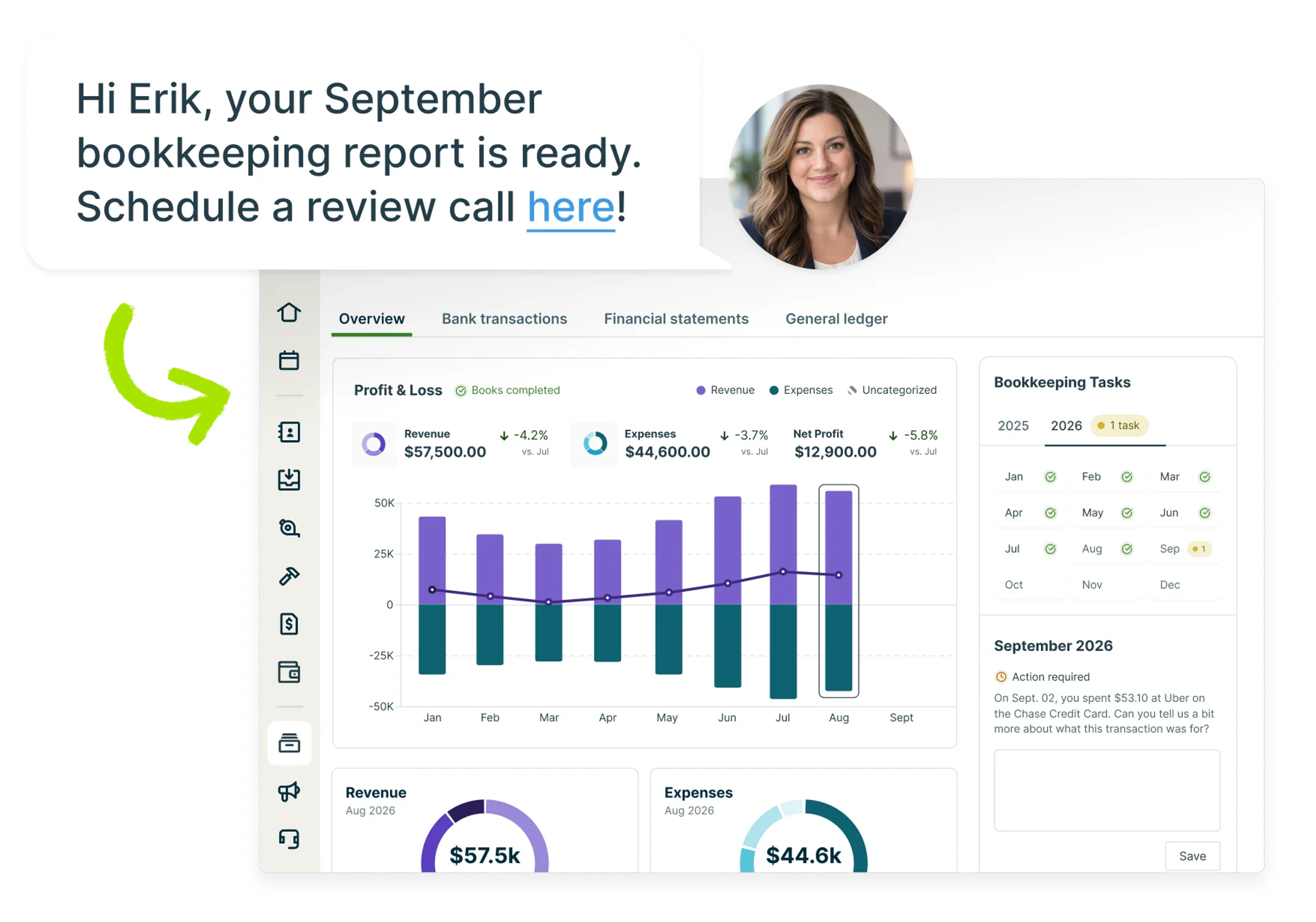 Jobber bookkeeping service with personal bookkeeper.