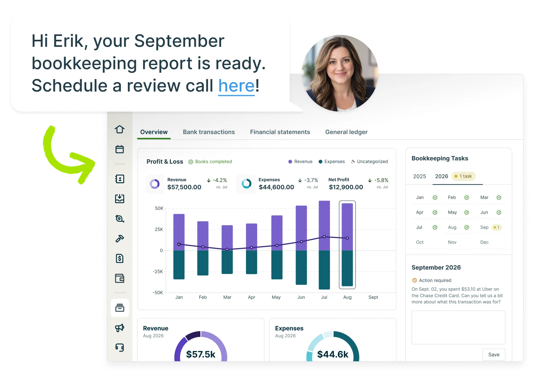 Jobber bookkeeping service with personal bookkeeper.