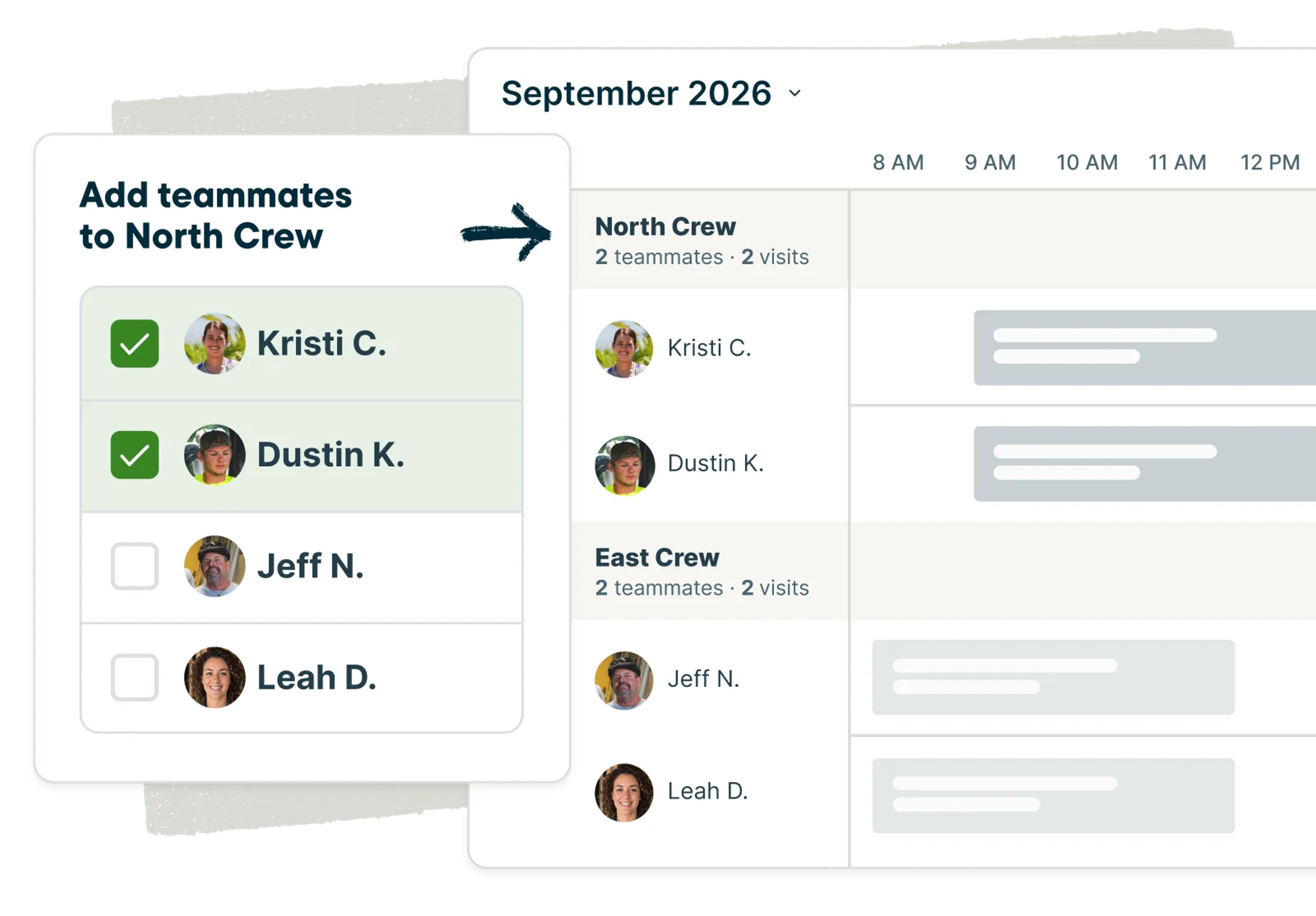 Crew scheduling helps manage and assign multiple teams