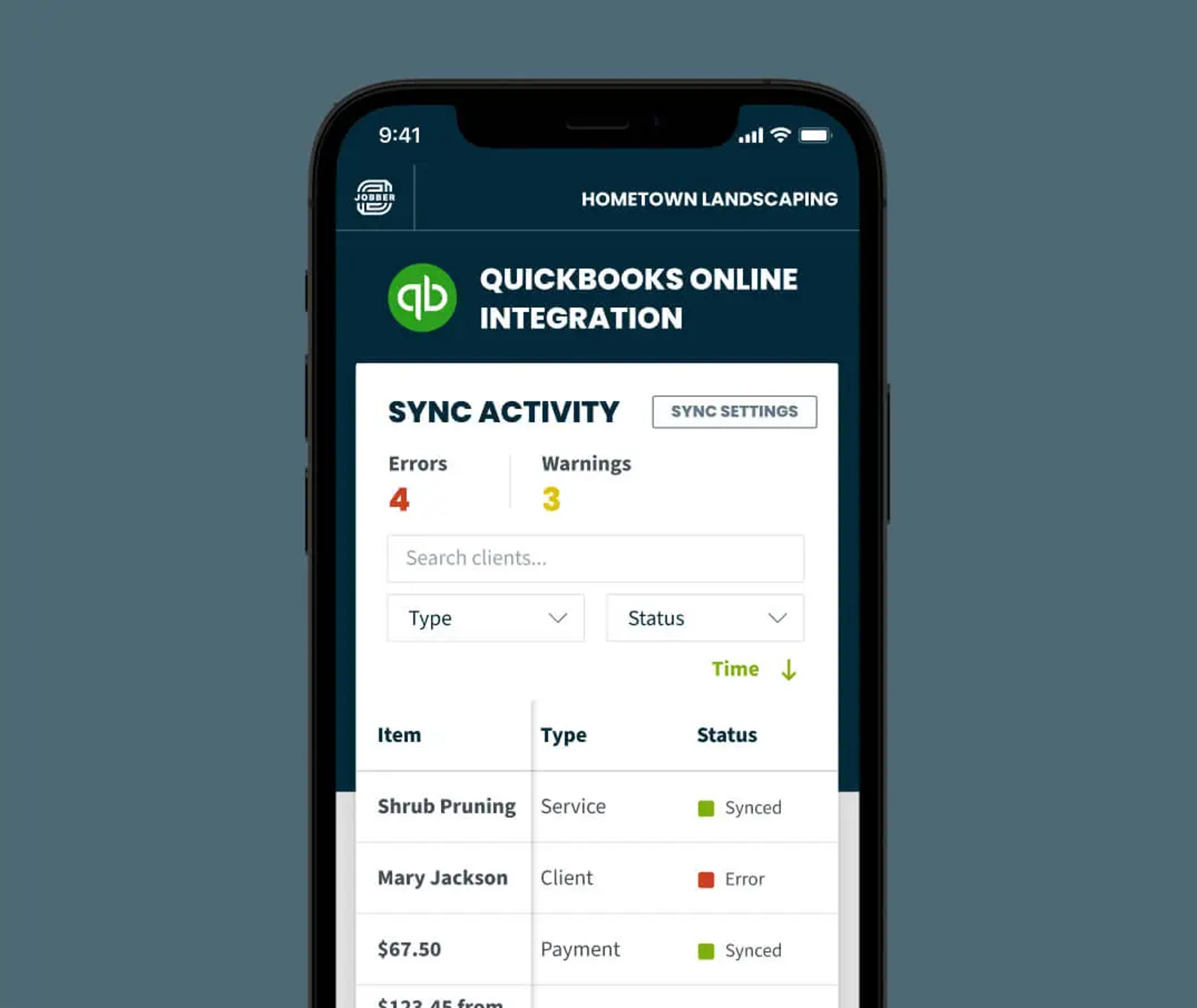 Jobber's One Way QuickBooks Online Sync