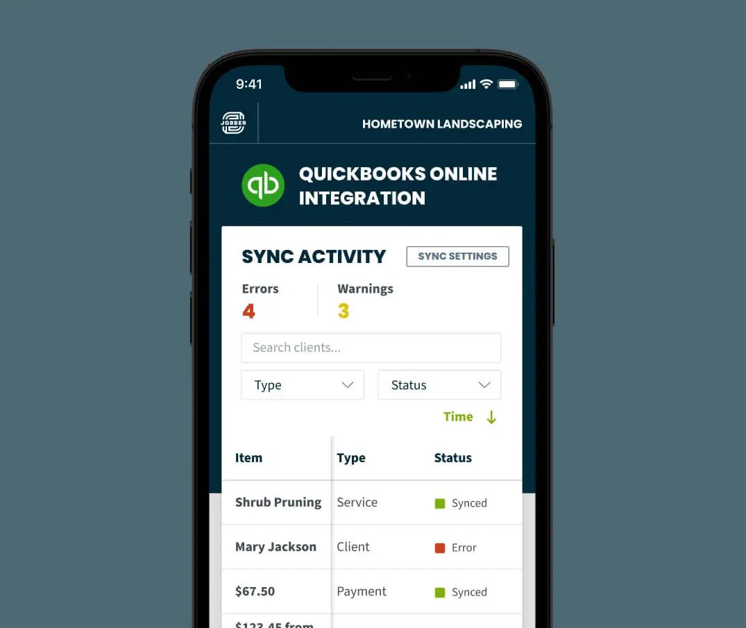 Jobber's One Way QuickBooks Online Sync