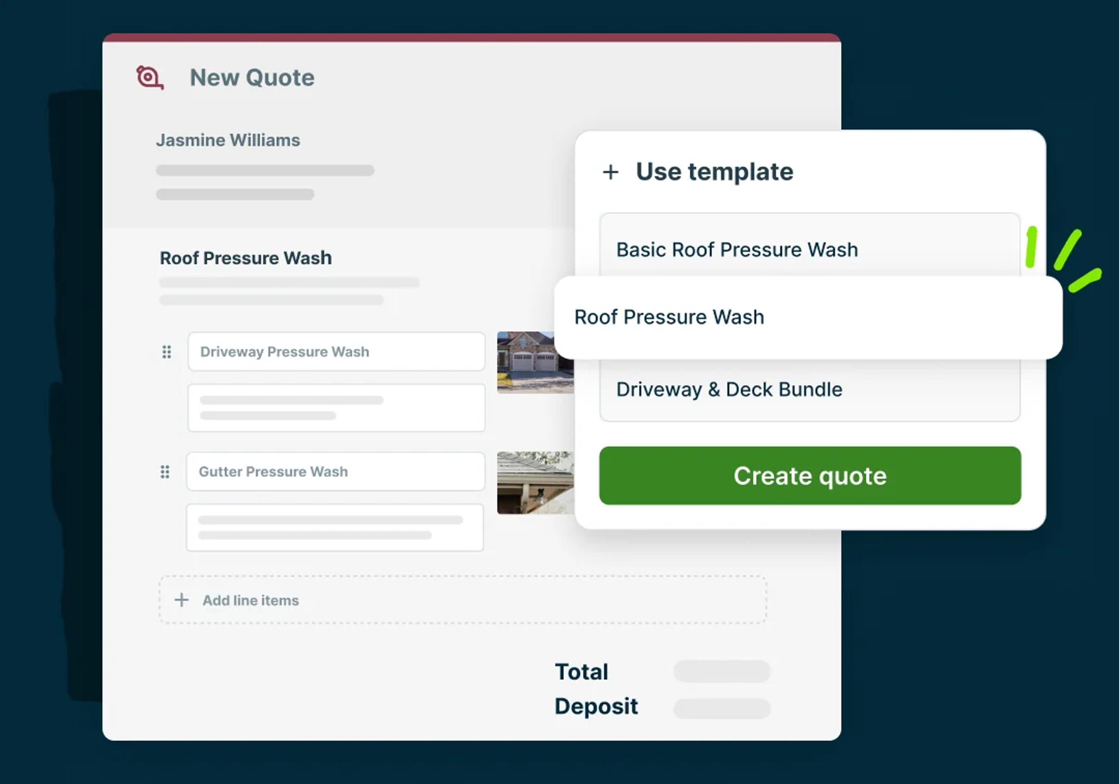 An image showing job costing in Jobber