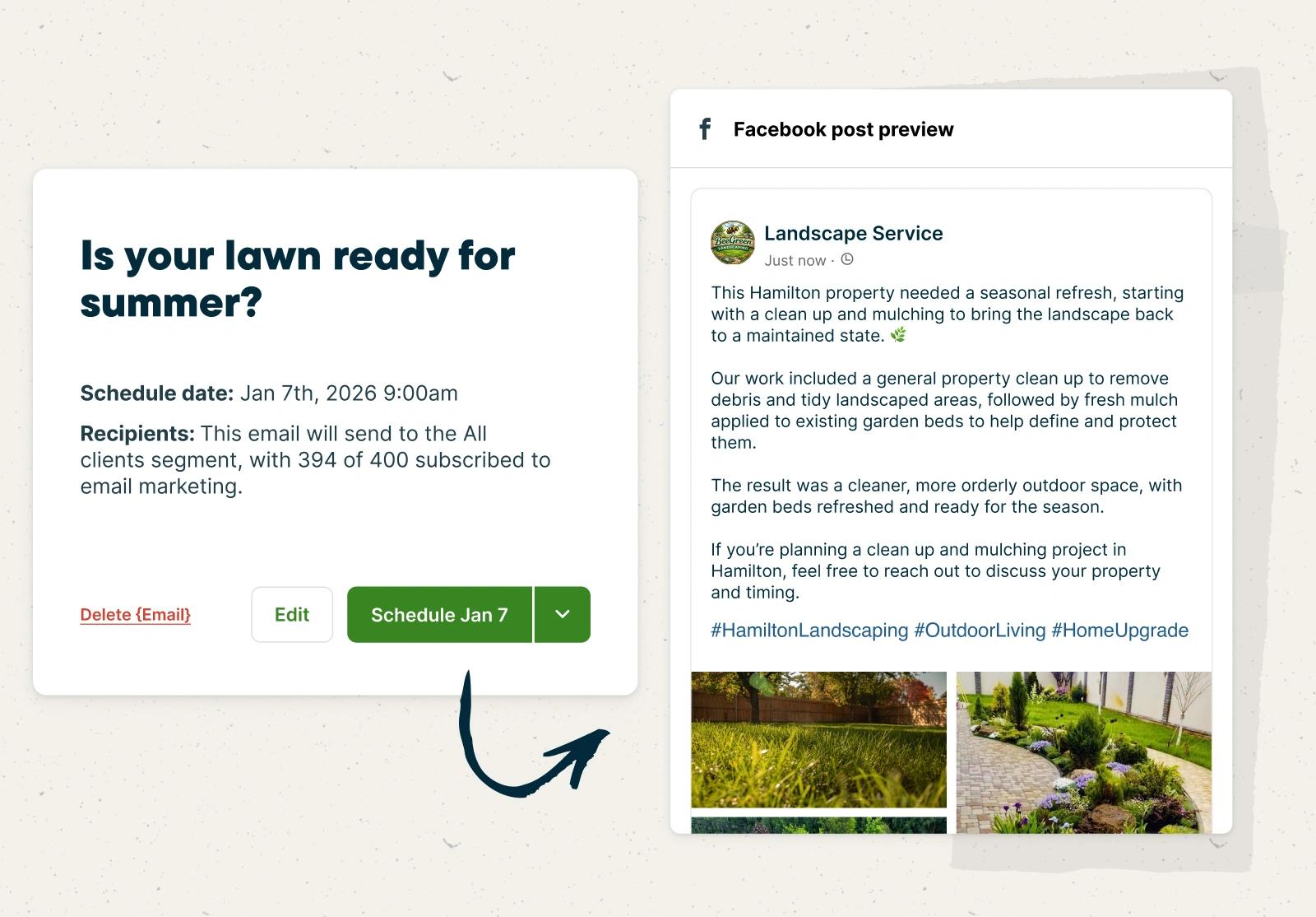 Job posting helps service businesses schedule marketing posts