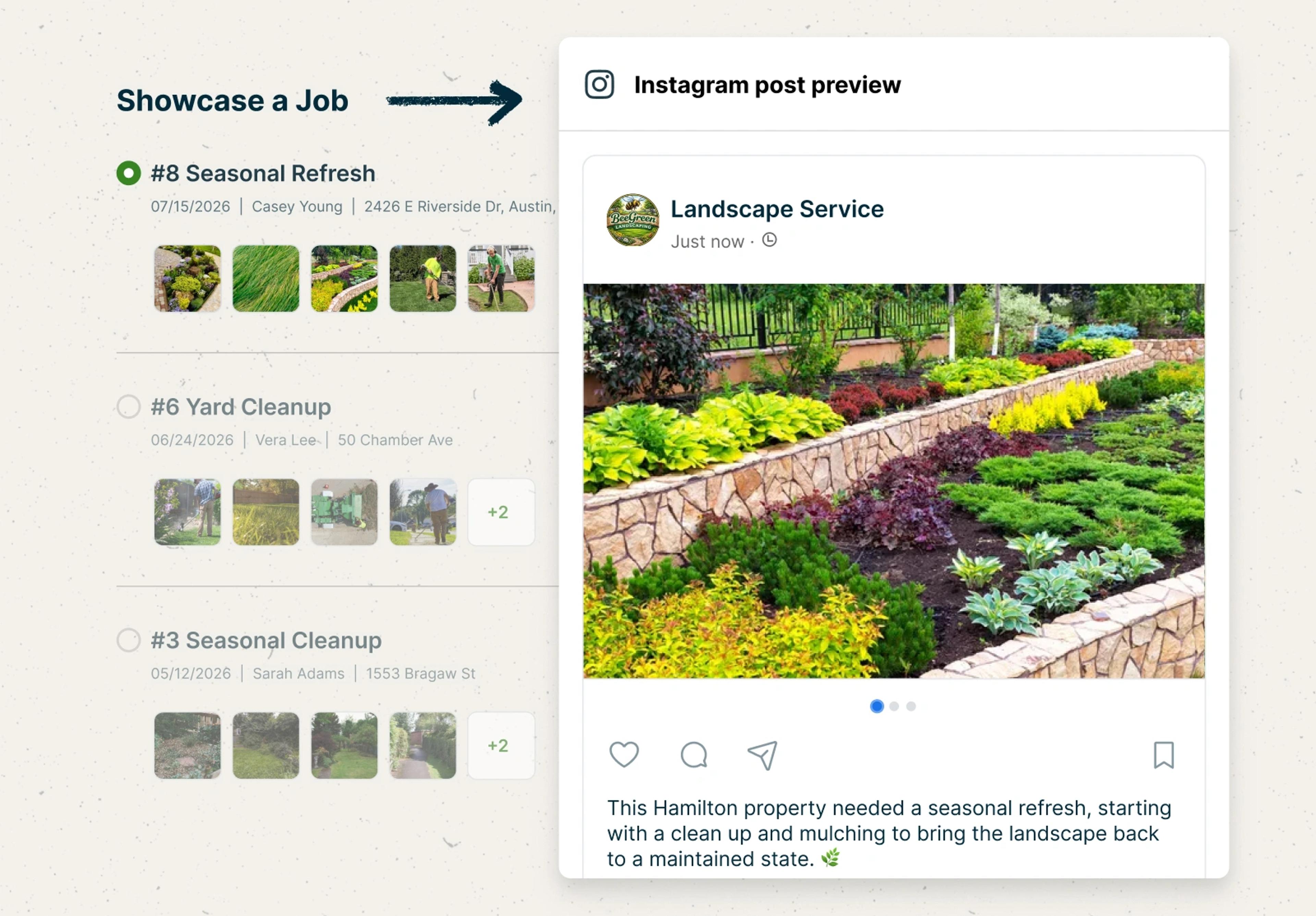Social Posting turns completed jobs into social media posts