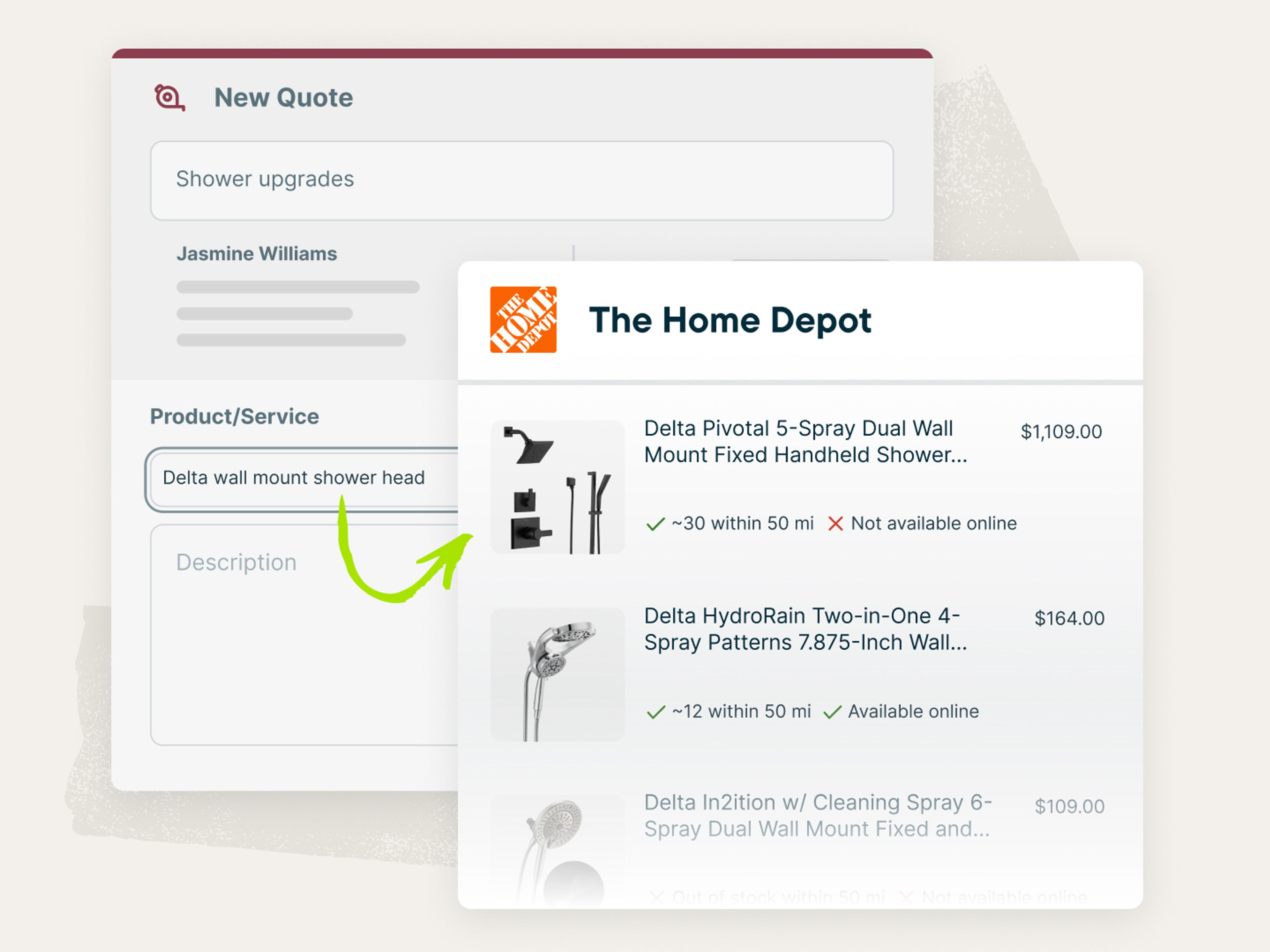 Supplier catalog integration for Home Depot