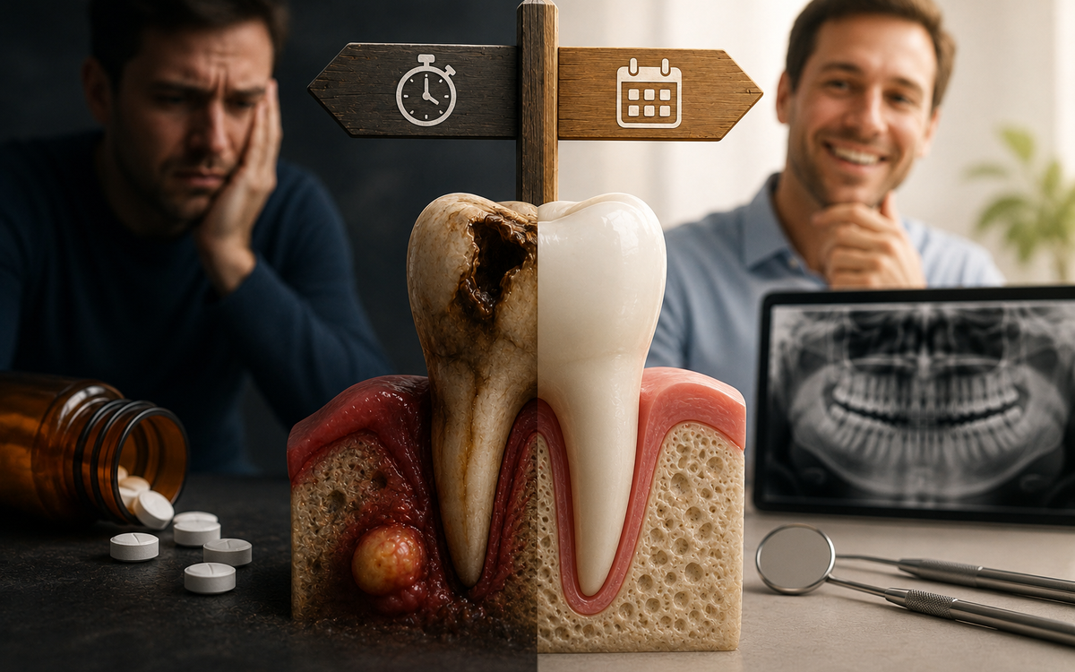 Antibiotico e ascesso dentale: perché il dolore passa ma l'infezione resta