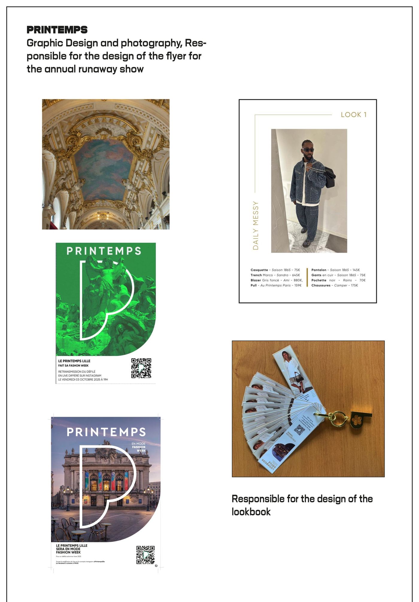 Flyer et lookbook du défilé