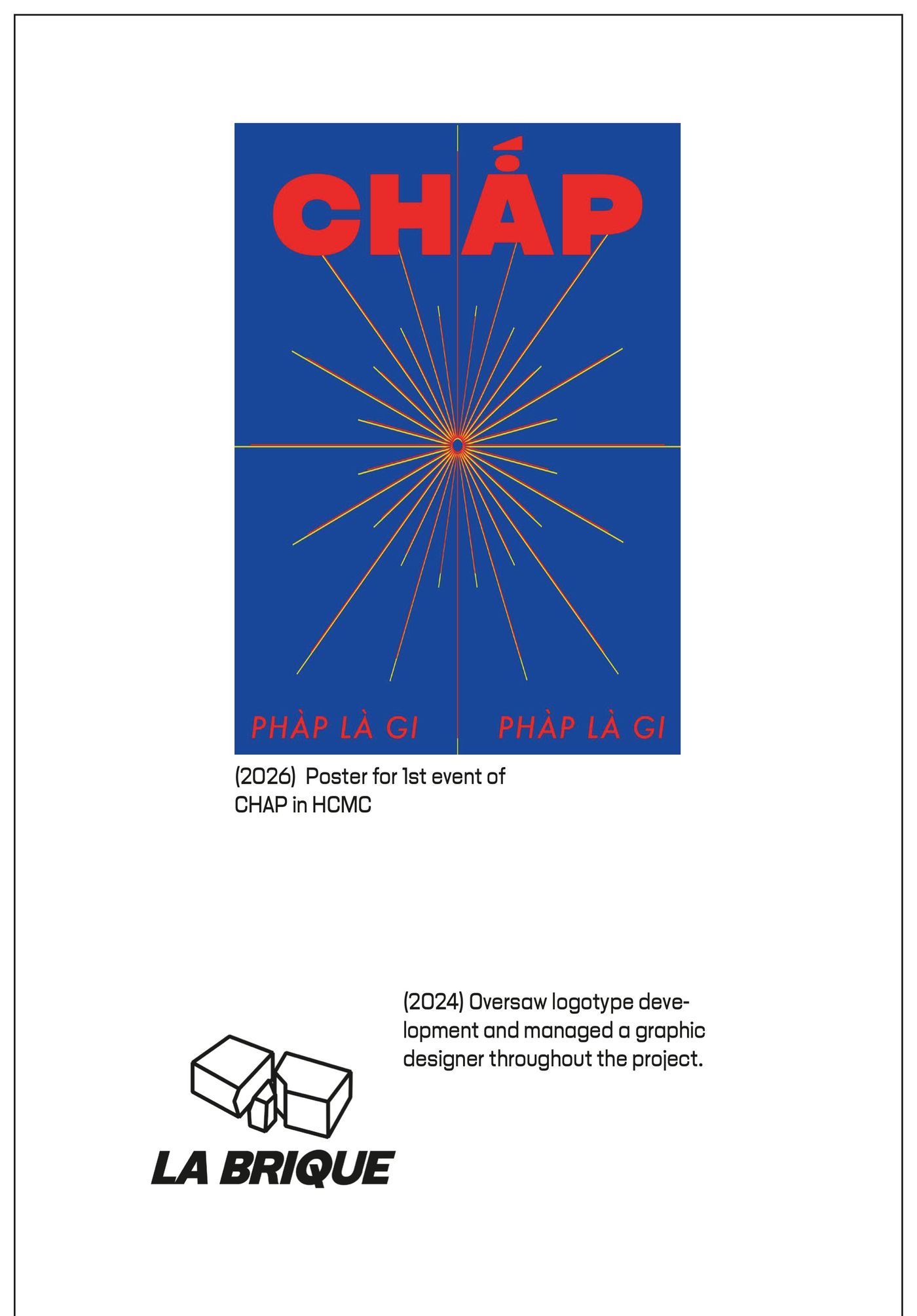 Affiche CHAP (Hô Chi Minh-Ville, 2026) et logotype La Brique