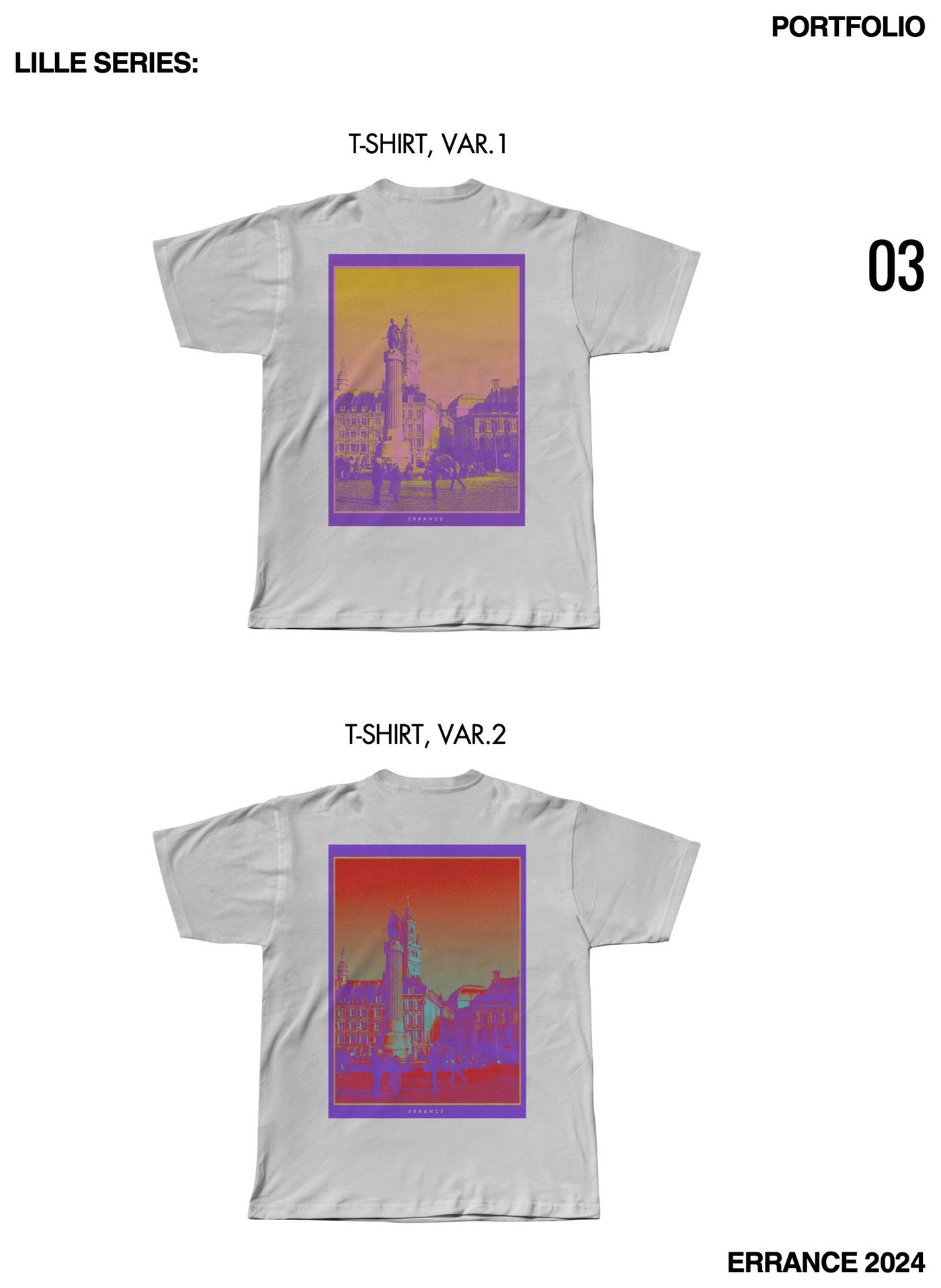 Série Lille : t-shirts, var. 1 et var. 2