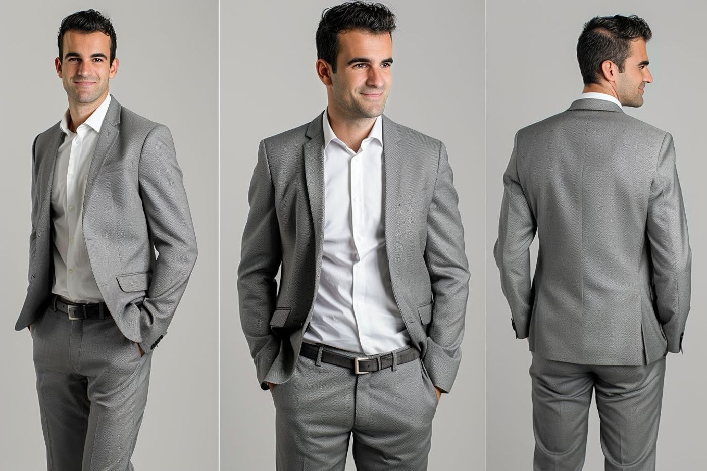 Character sheet : le personnage principal, trois vues, figé avant la génération du moindre plan.
