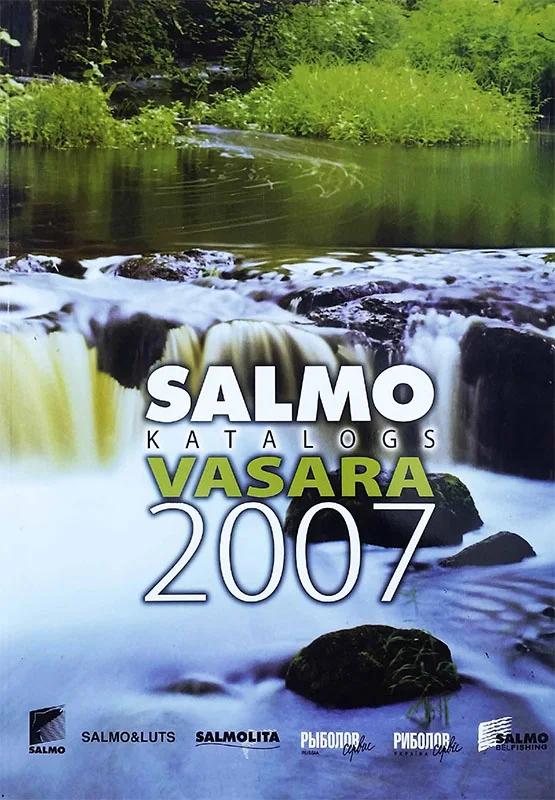Salmo 2007 summer fishing catalog cover with a forest waterfall