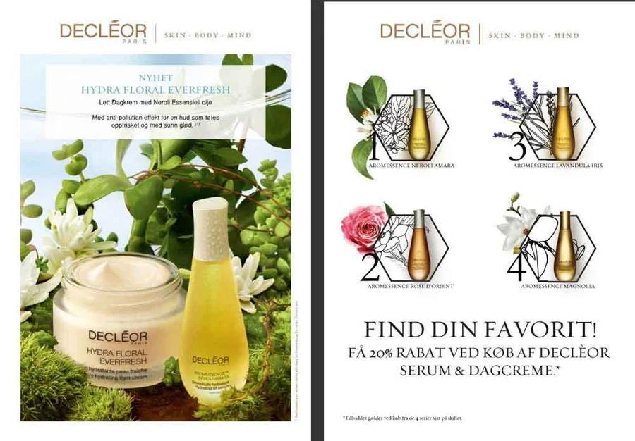 Decléor Hydra Floral promotional brochure