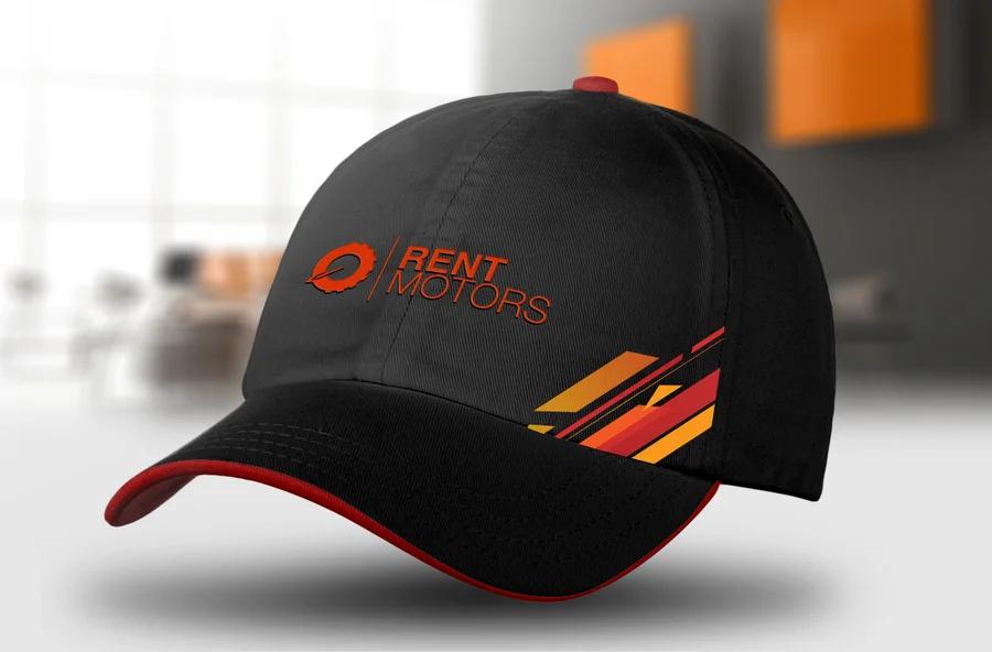 Promotional black cap mockup