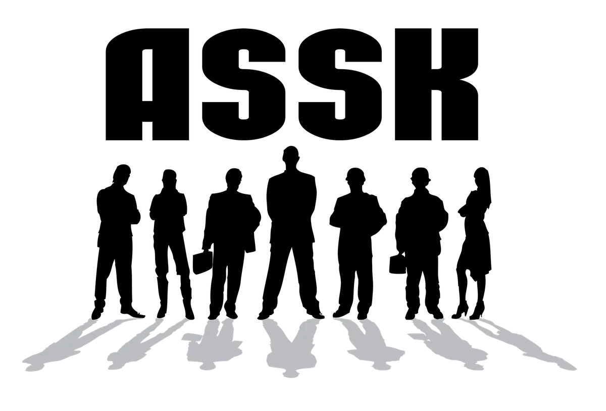 ASSK logo with a row of business silhouette figures