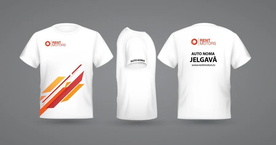 Promotional white t-shirt mockup