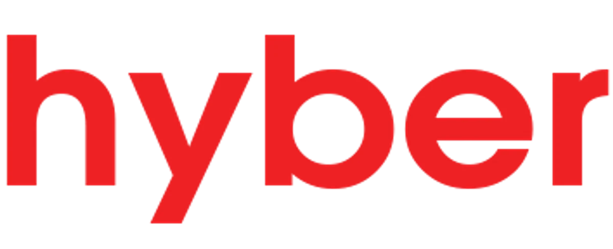 Hyber red wordmark logo