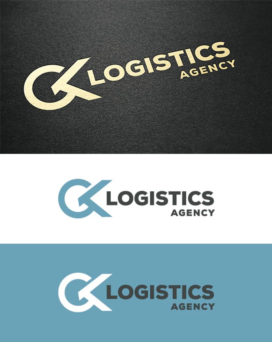 GK Logistics Agency logo shown in three color variations