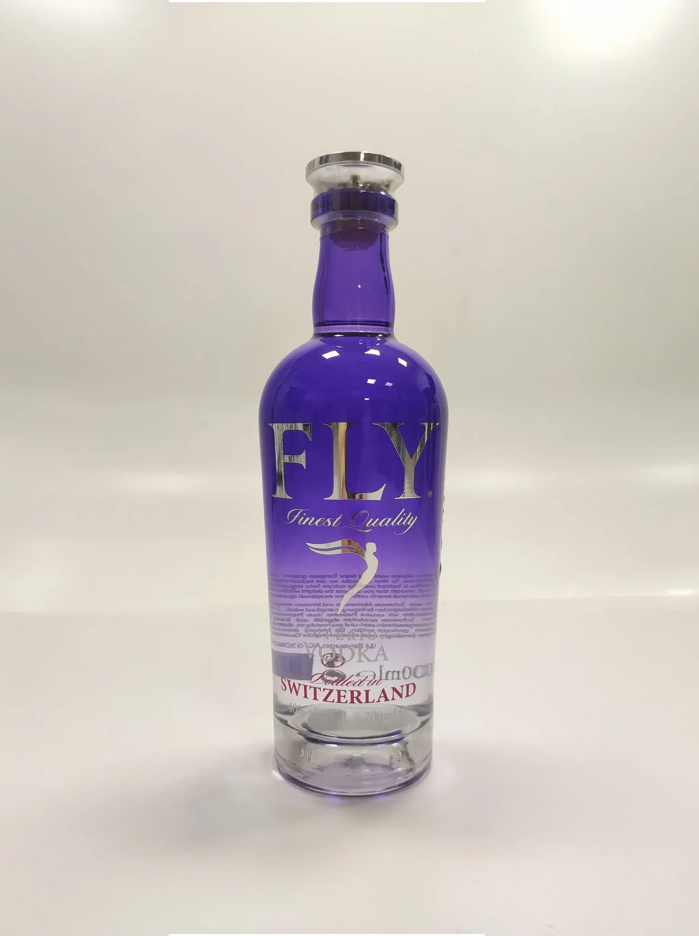 Original plain product photo of a FLY vodka bottle on a white background