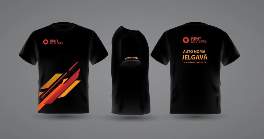Promotional black t-shirt mockup