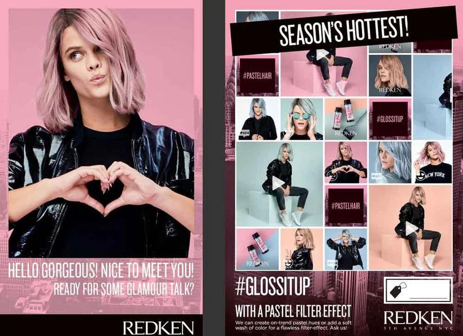 Redken SEQ Pastels promotional print design