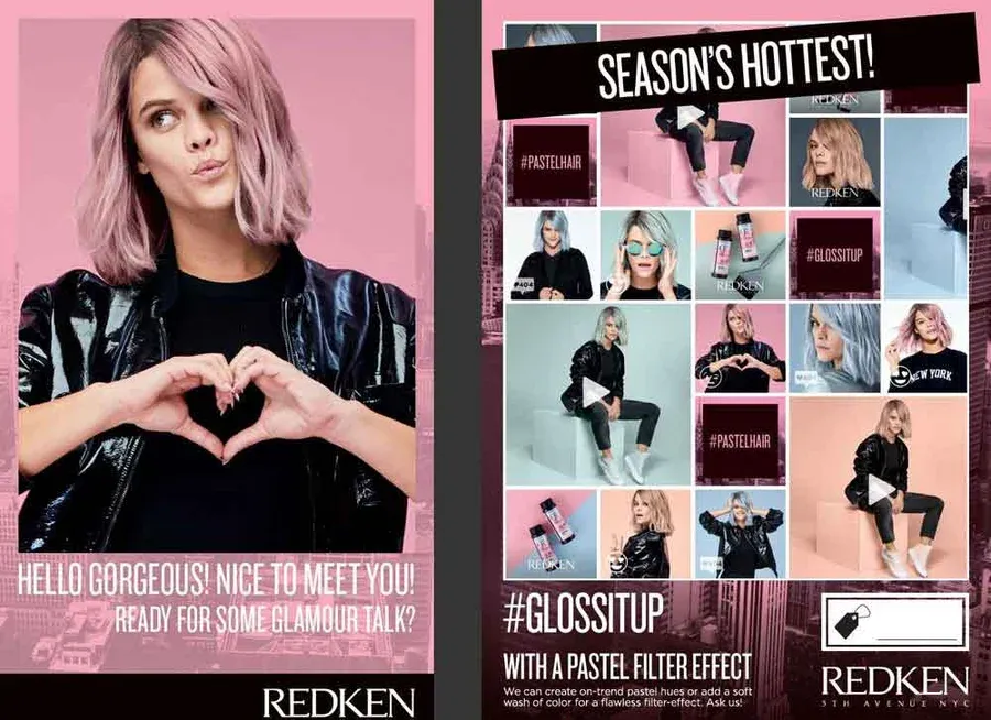 Redken SEQ Pastels reklāmas drukas dizains