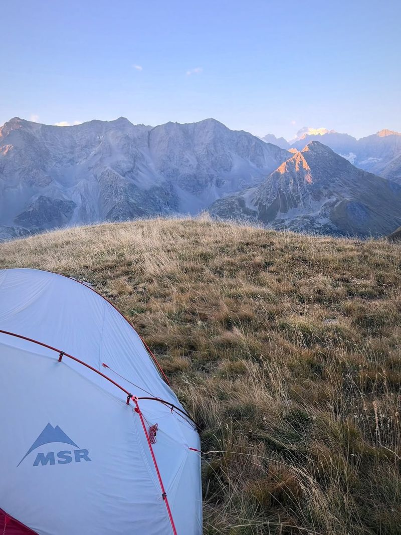 Bivouac Solo Au Col Du Galibier  Versant Sud 