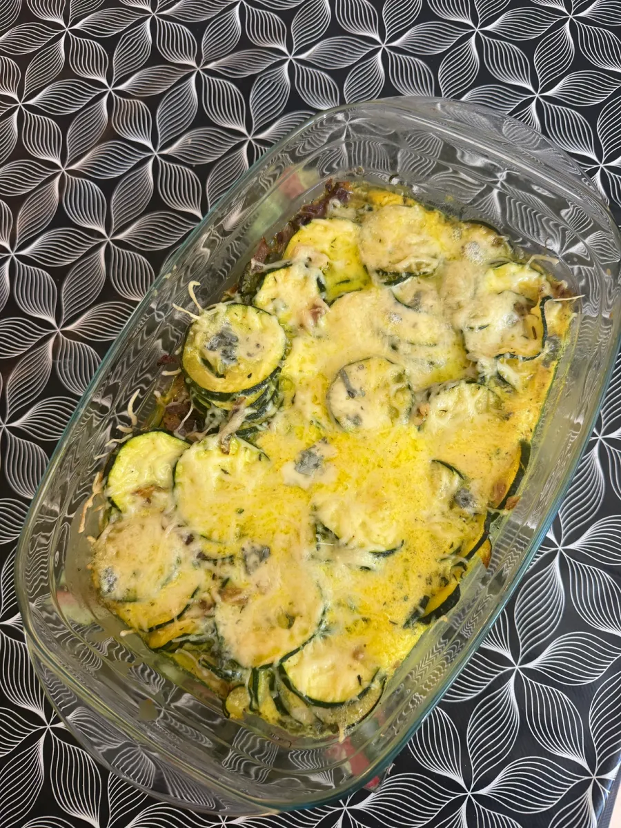 Image Le Gratin De Courgette Au Bleu Du Queyras