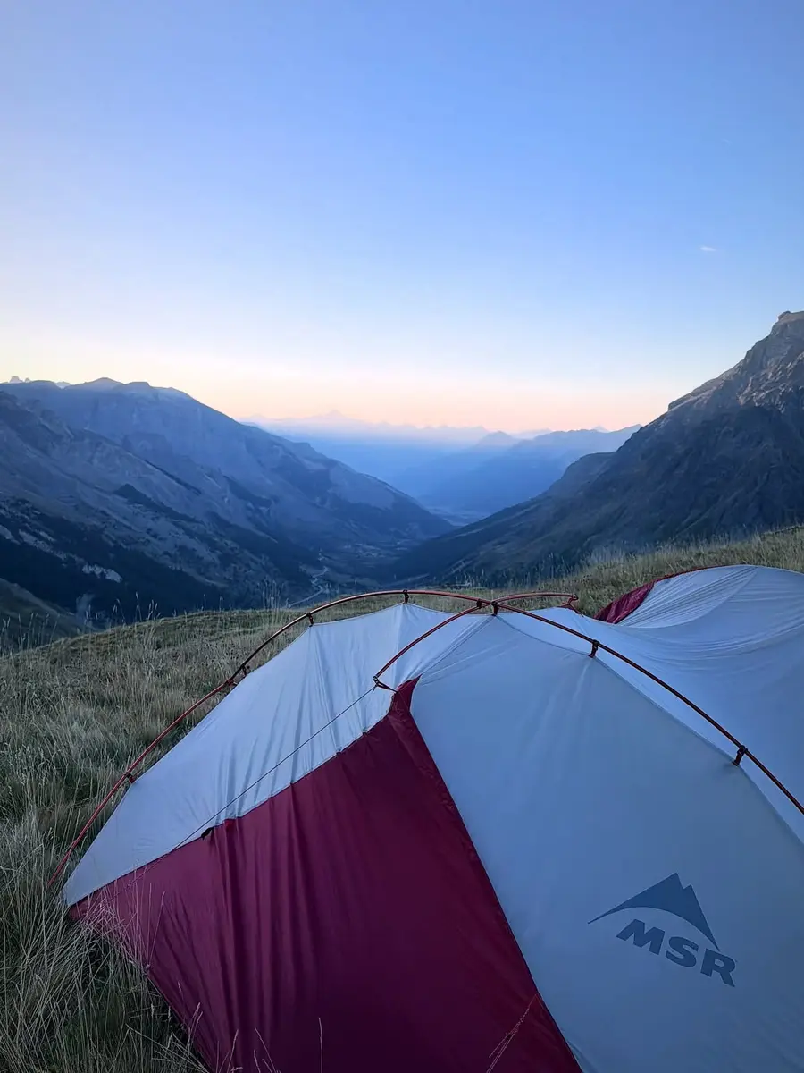 Image Bivouac Solo Au Col Du Galibier Versant Sud