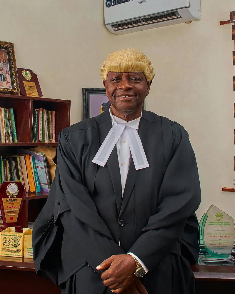 Portrait of Timothy Oluwalogbon Ogunseye, Ph.D., Esq.