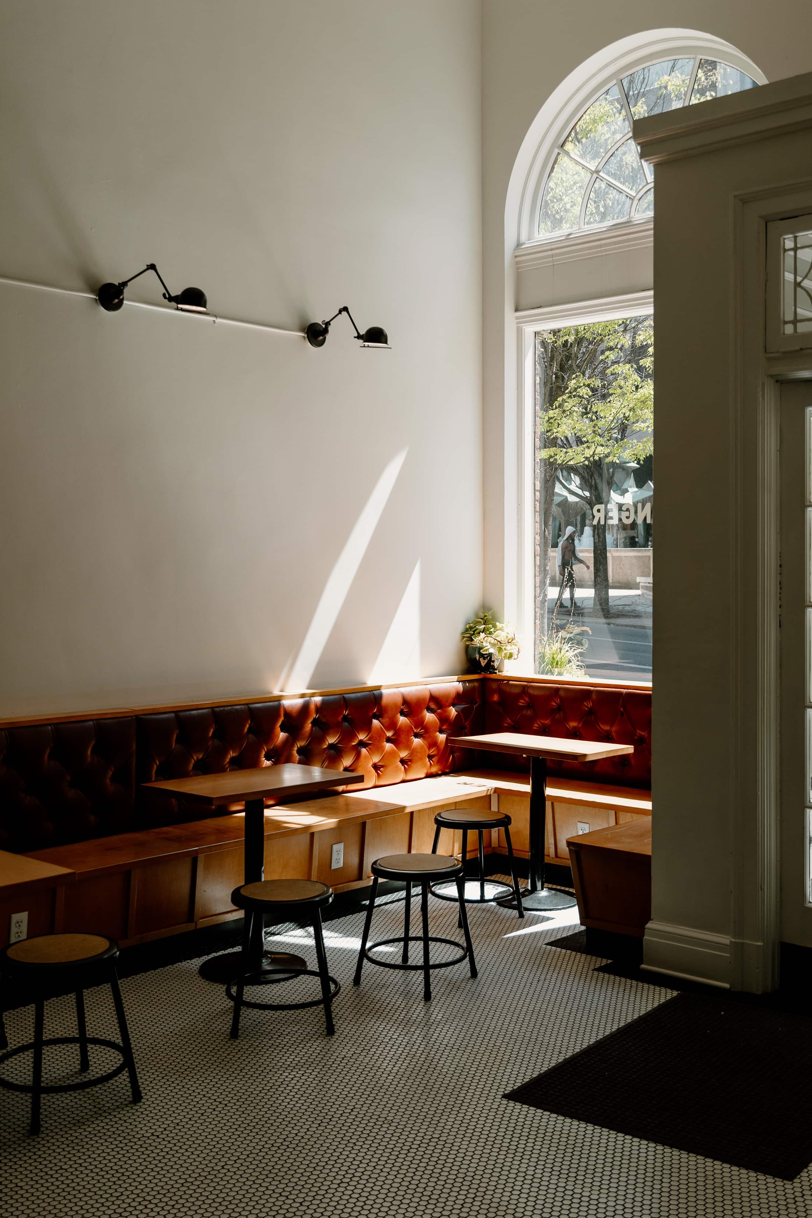 The corner booth at the King St. Showroom