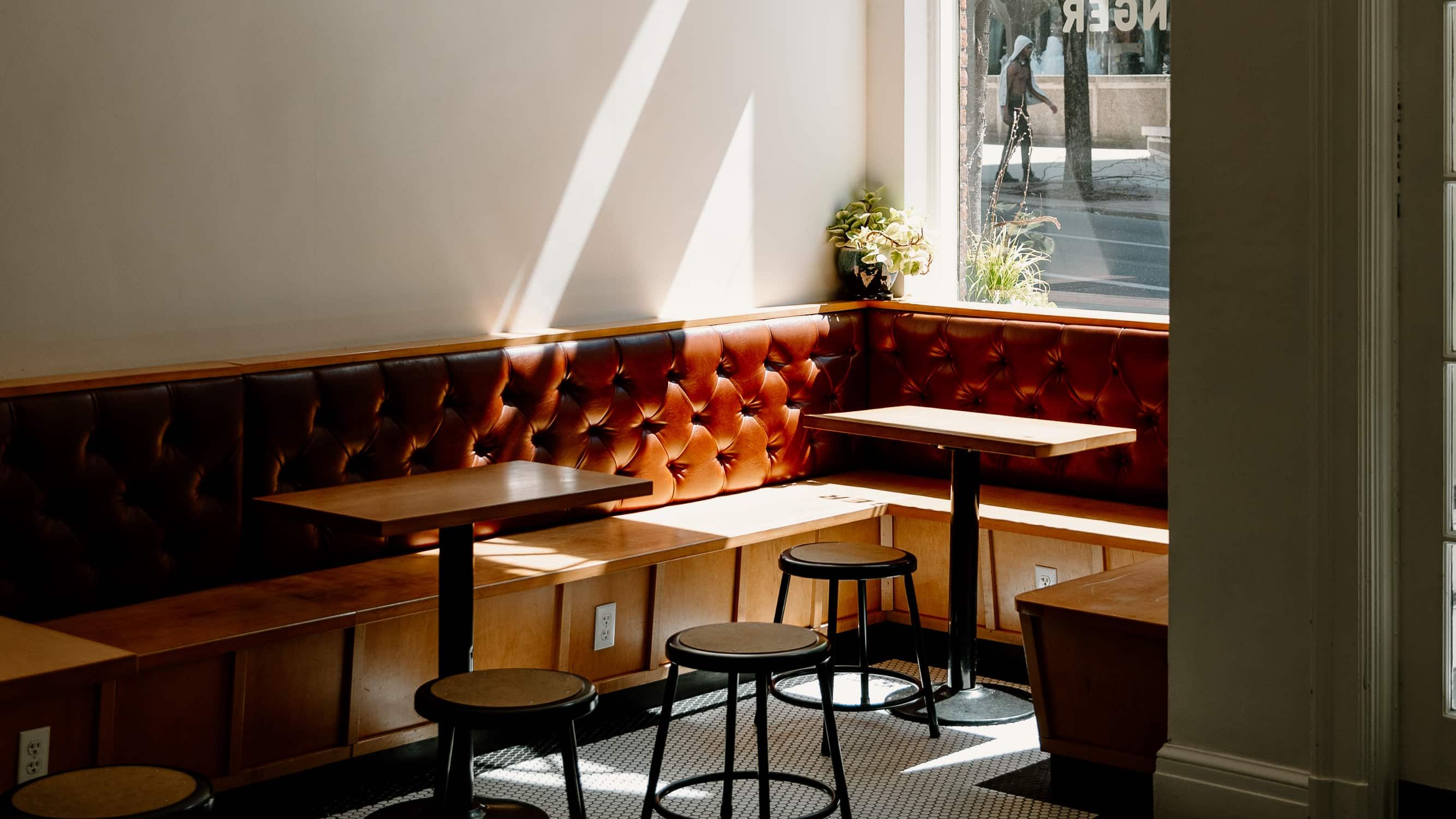 The corner booth at the King St. Showroom