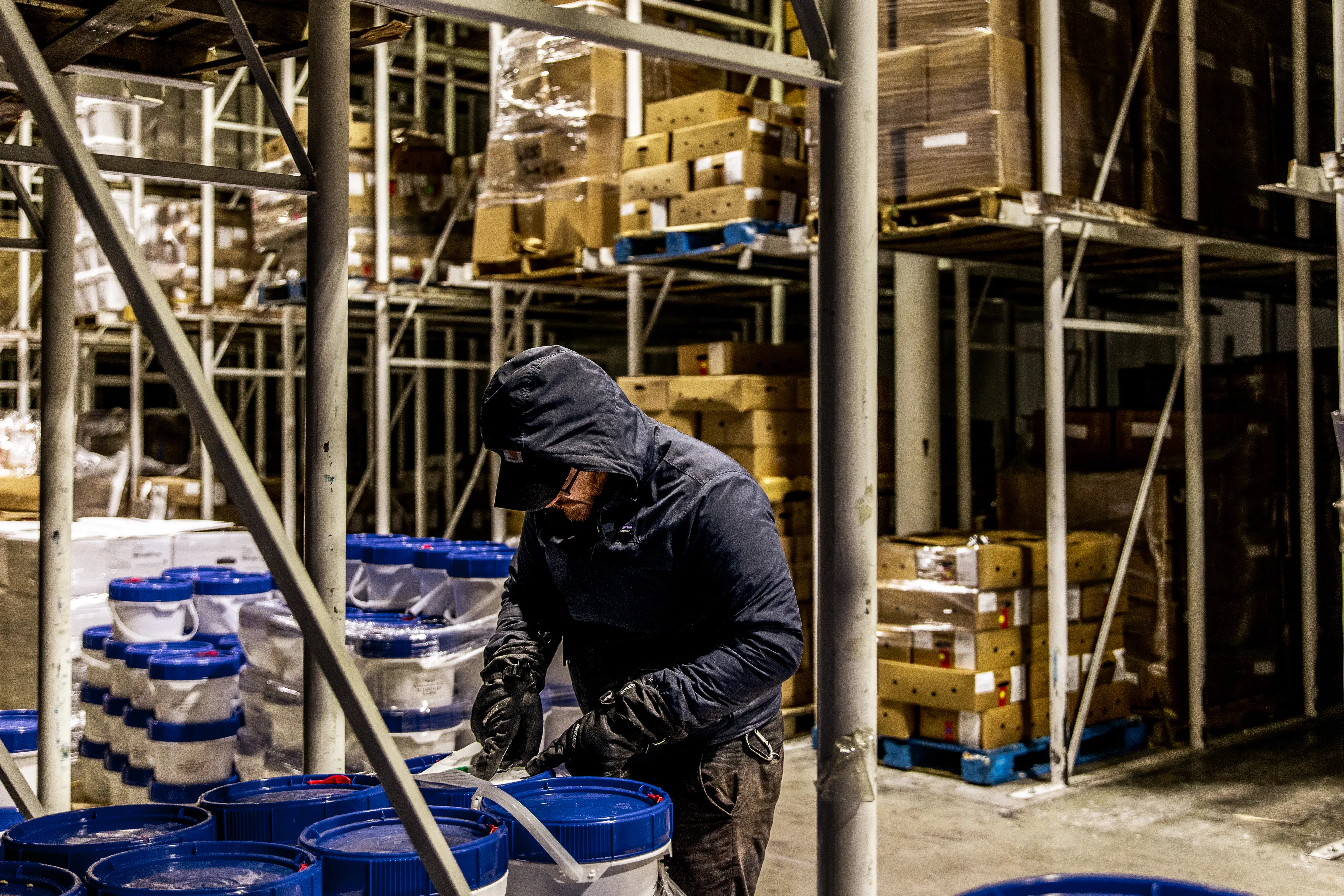 A Passenger team member collects coffee from their preservation facility