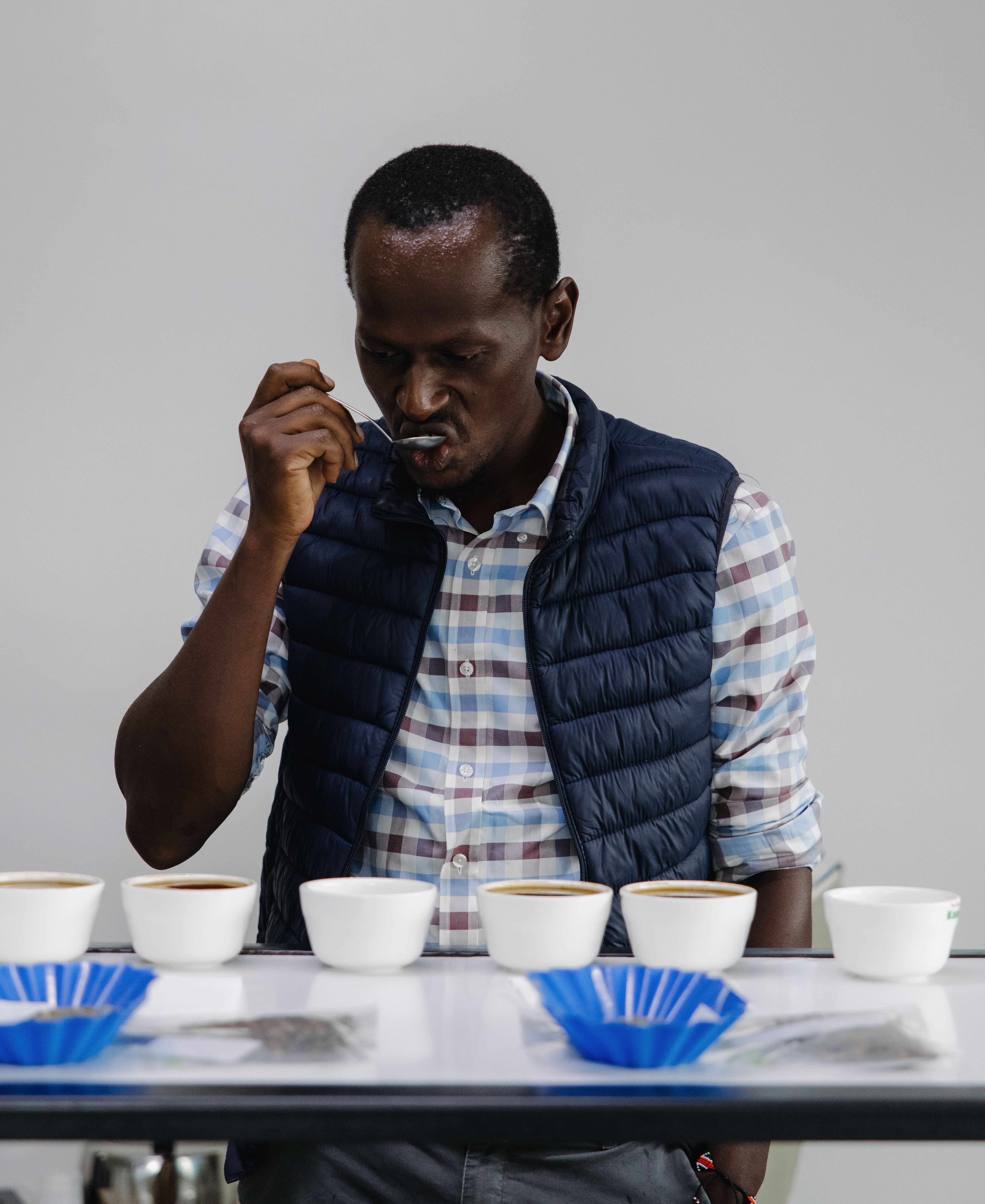 Peter Mbature of Kamavindi Coffee Lab in Embu, Kenya