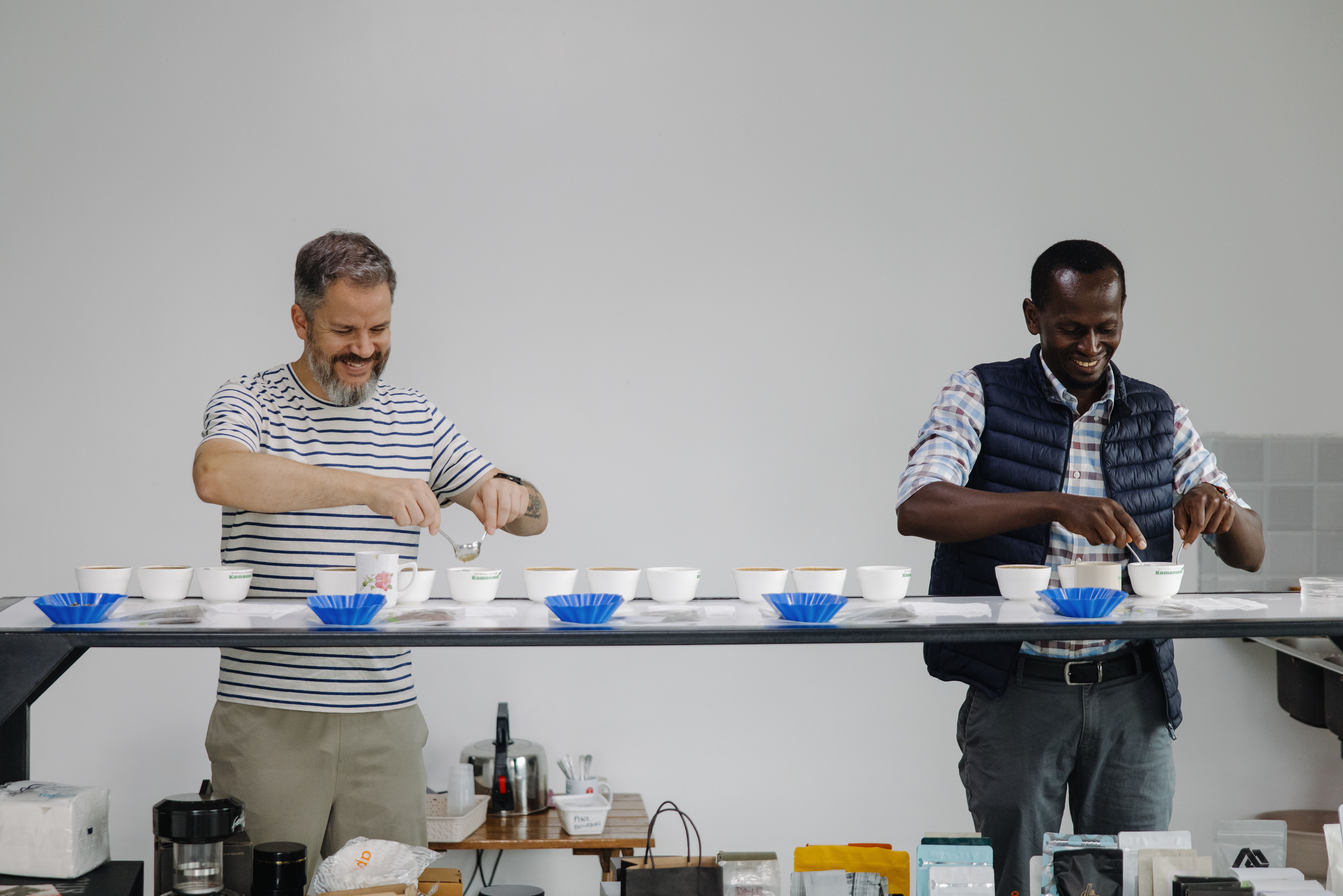 Evan, Director of Sourcing and Producer Partnerships, with Peter.