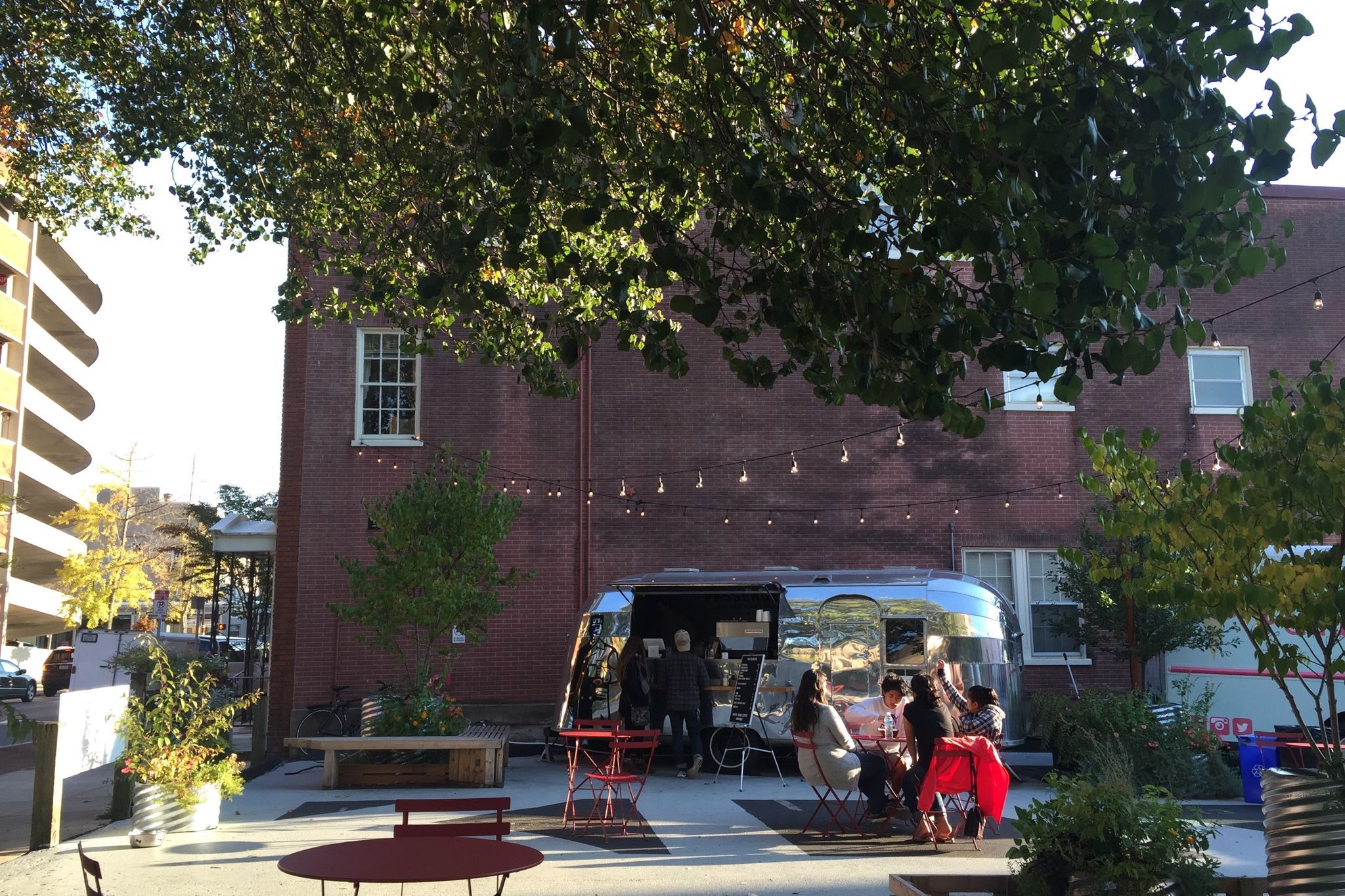 The Passenger Airstream at the Prince St. Pop-up Park in Lancaster, PA