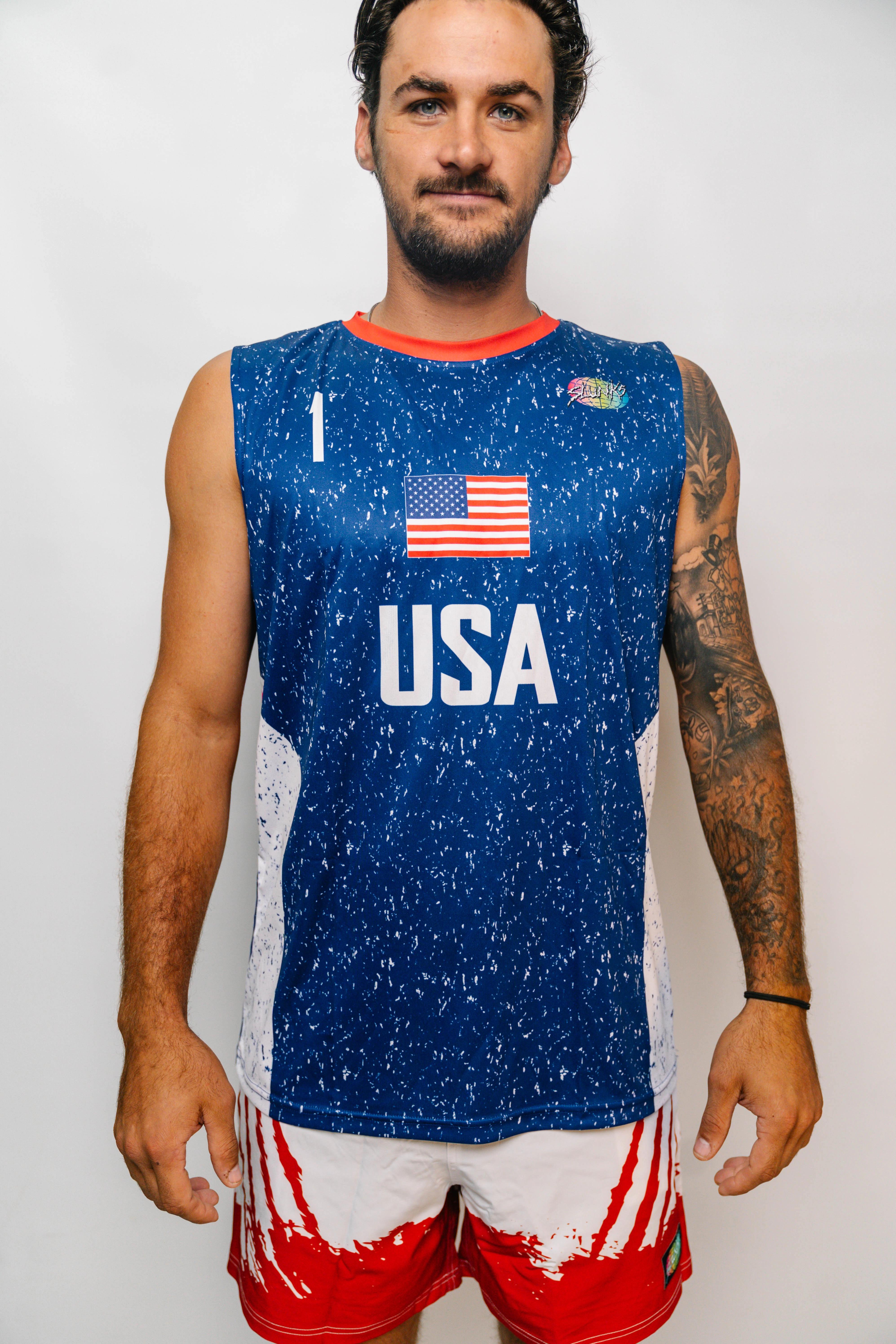 Jersey on body, crew neck