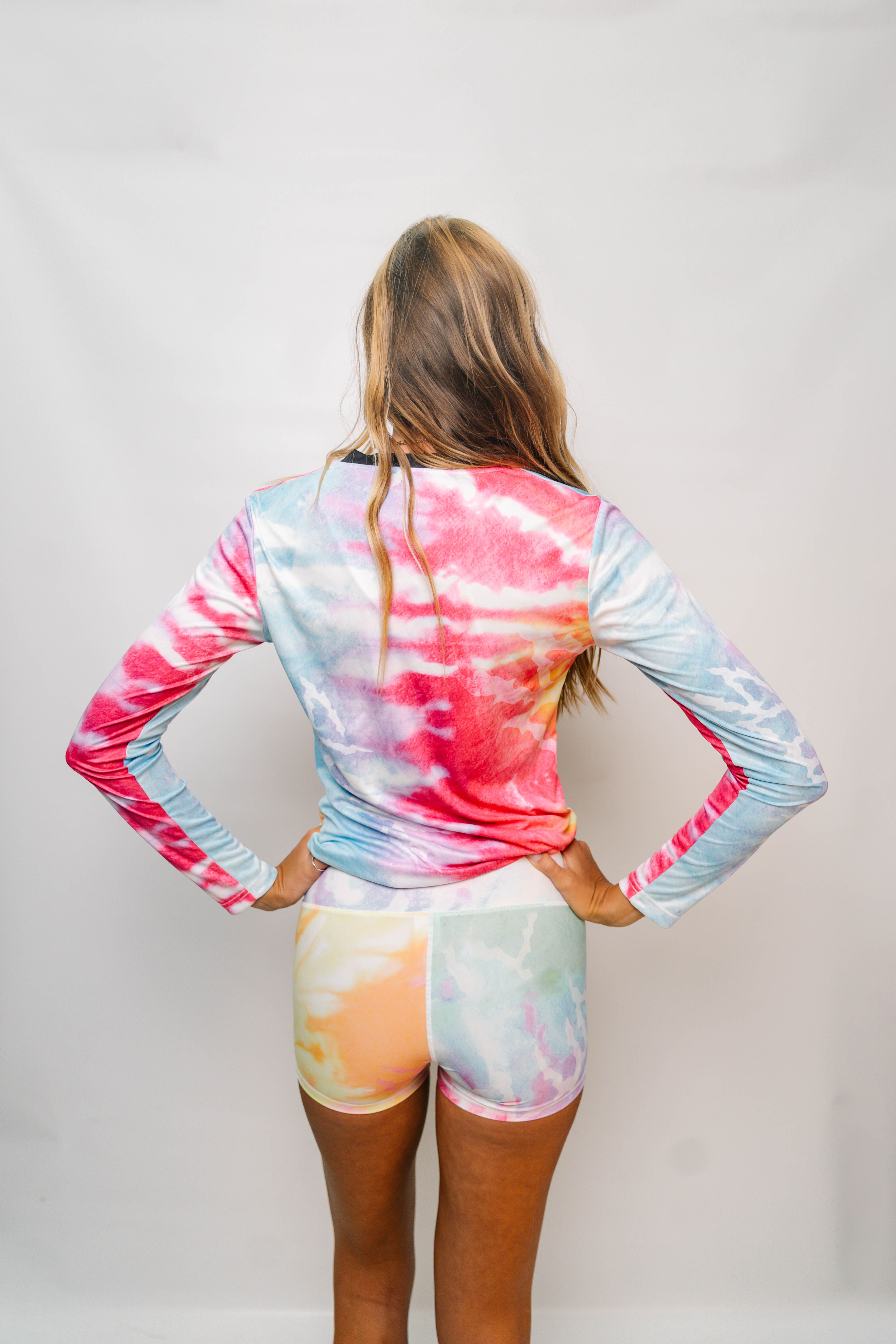 Long sleeve custom jersey on body, backside